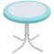 Northlight 22" Outdoor Retro Tulip Steel Side Table, Blue and White